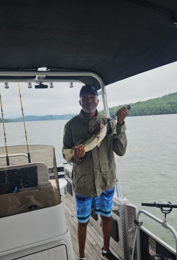 One person fishing in unknown location