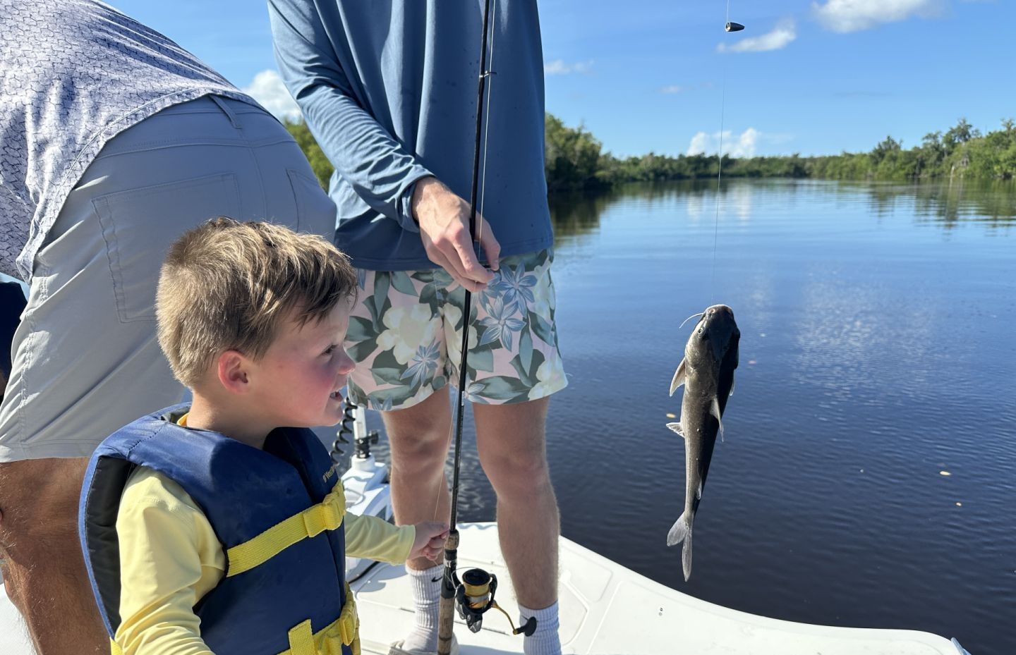 Angler fishing in unknown location