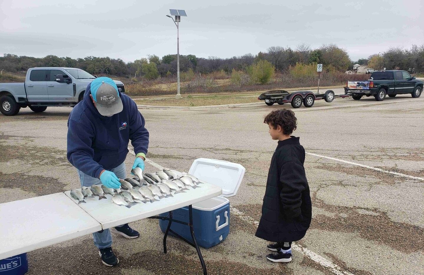 Lone angler fishing at scenic location