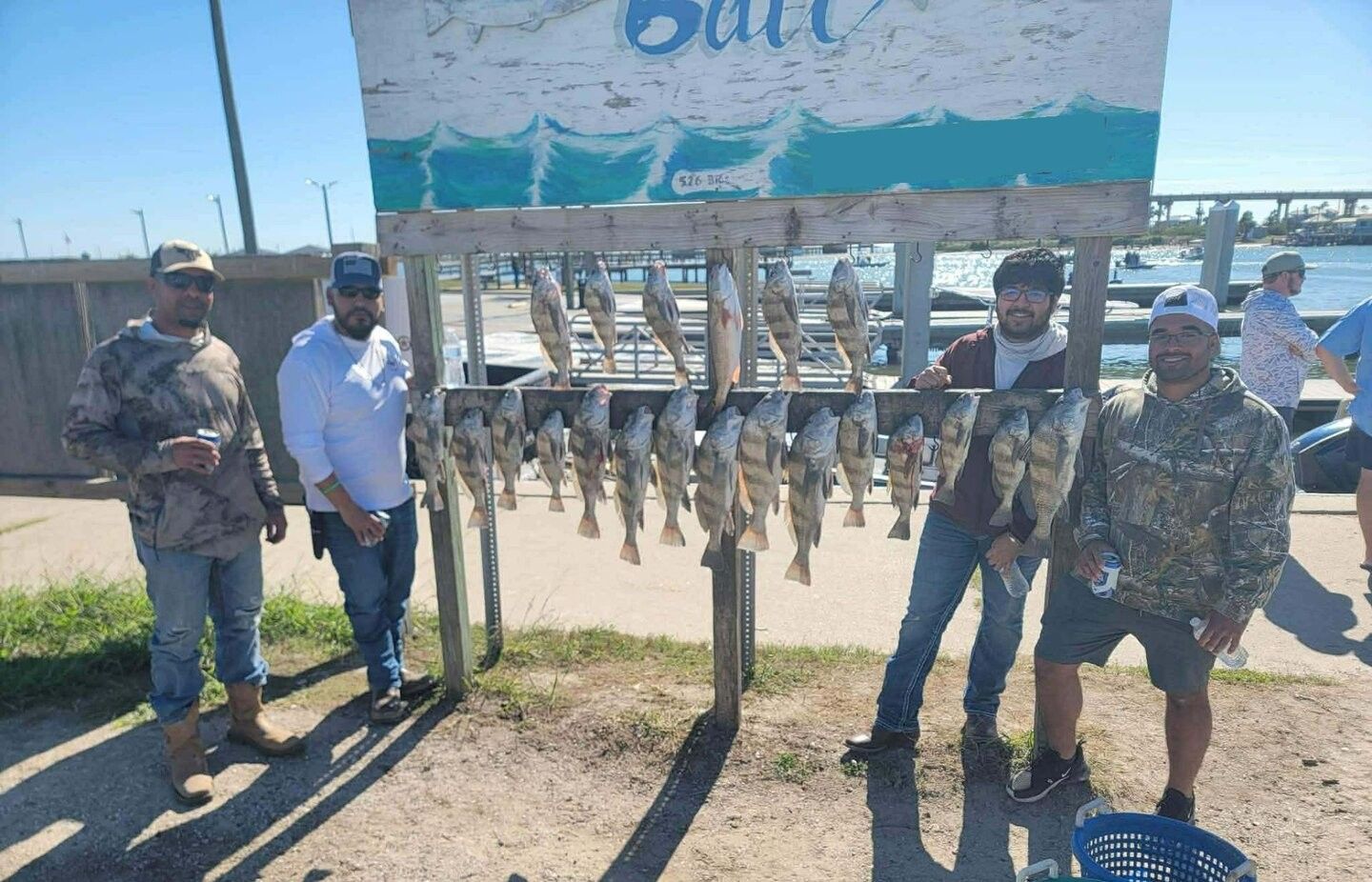 5 people fishing in unknown location