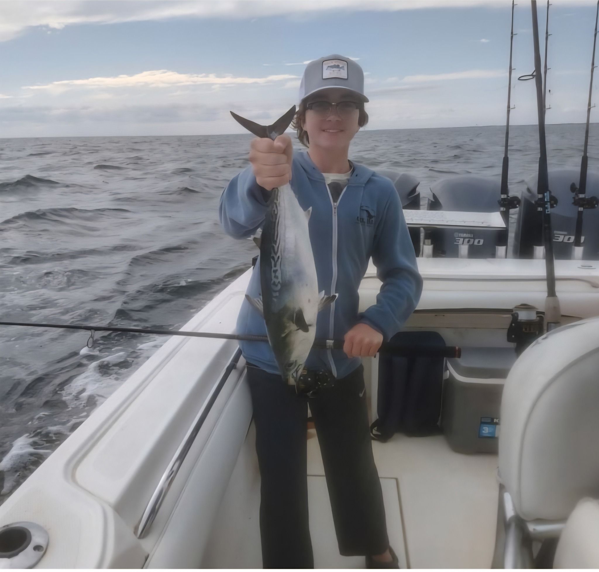 Little Tunny fish caught while fishing