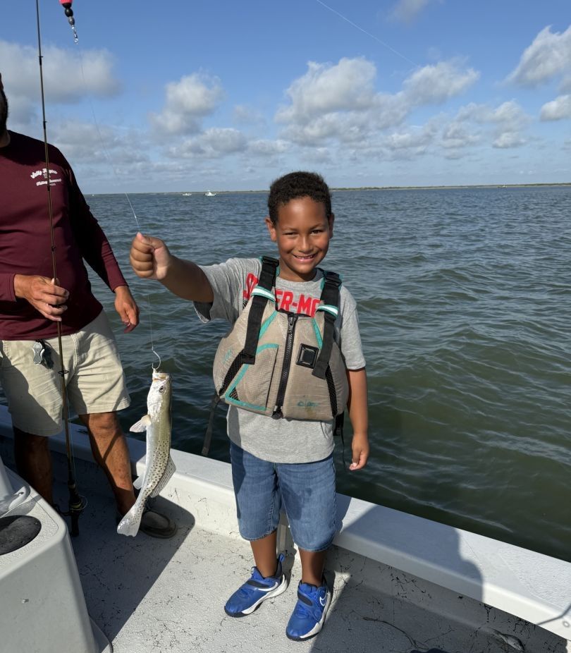 A person fishing with an unknown location