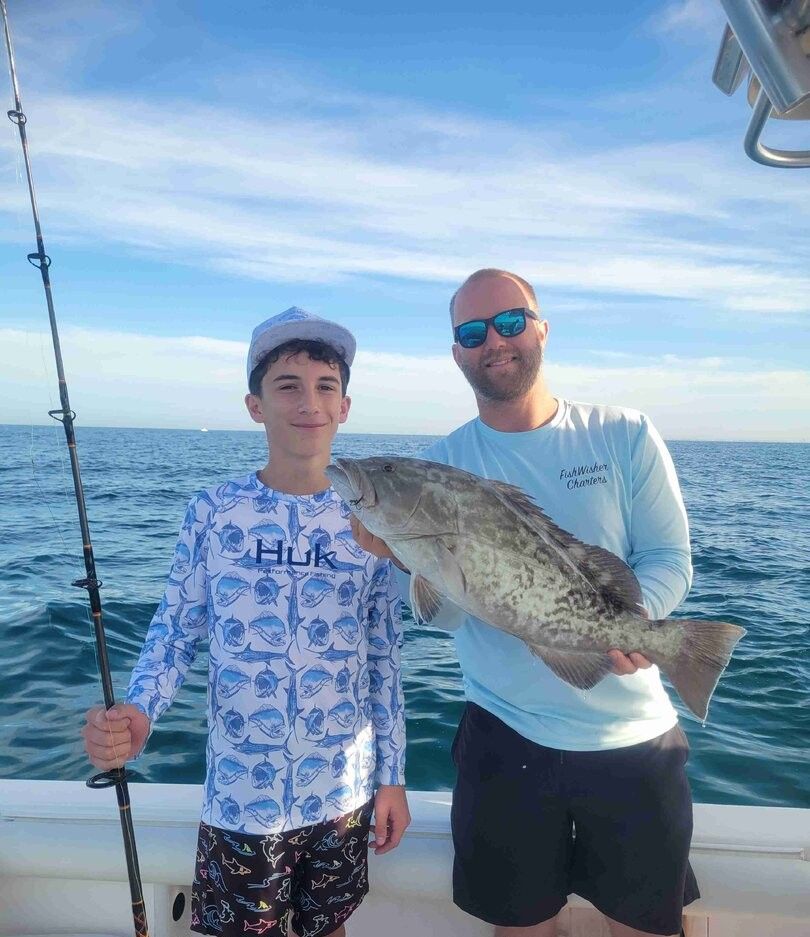 Gag grouper caught while fishing