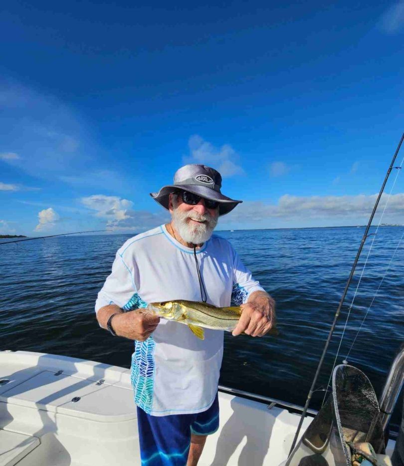 Lone angler fishing in an unknown location