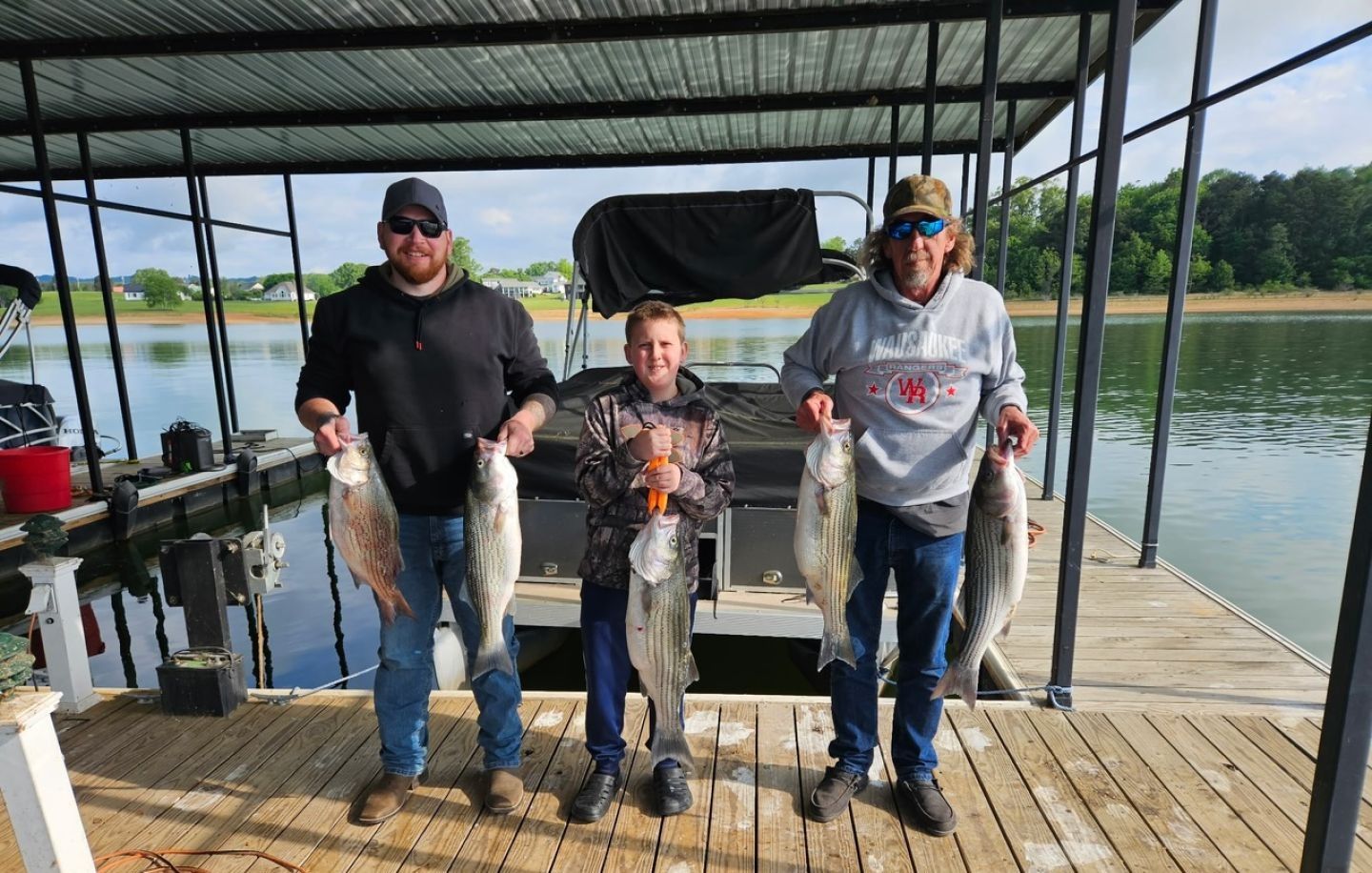 Striped bass caught while fishing