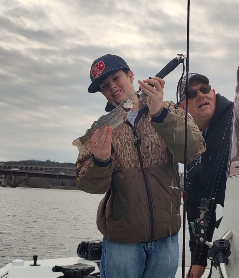 Rainbow trout caught while fishing