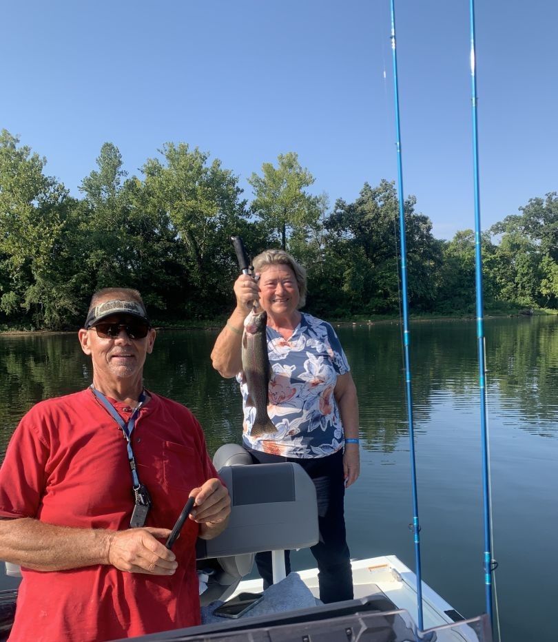 Rainbow trout caught while fishing