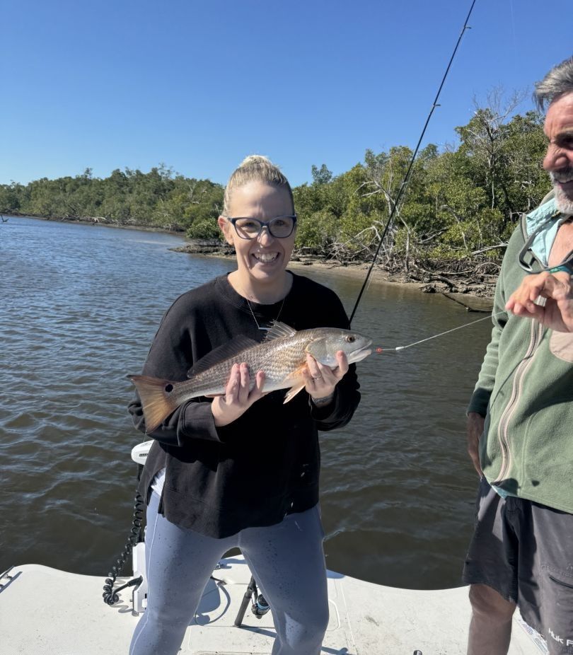 Redfish caught while fishing at an unknown location