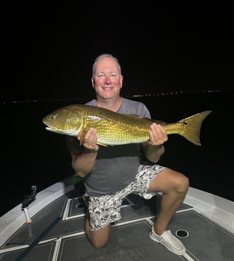 Redfish caught by angler in unknown location