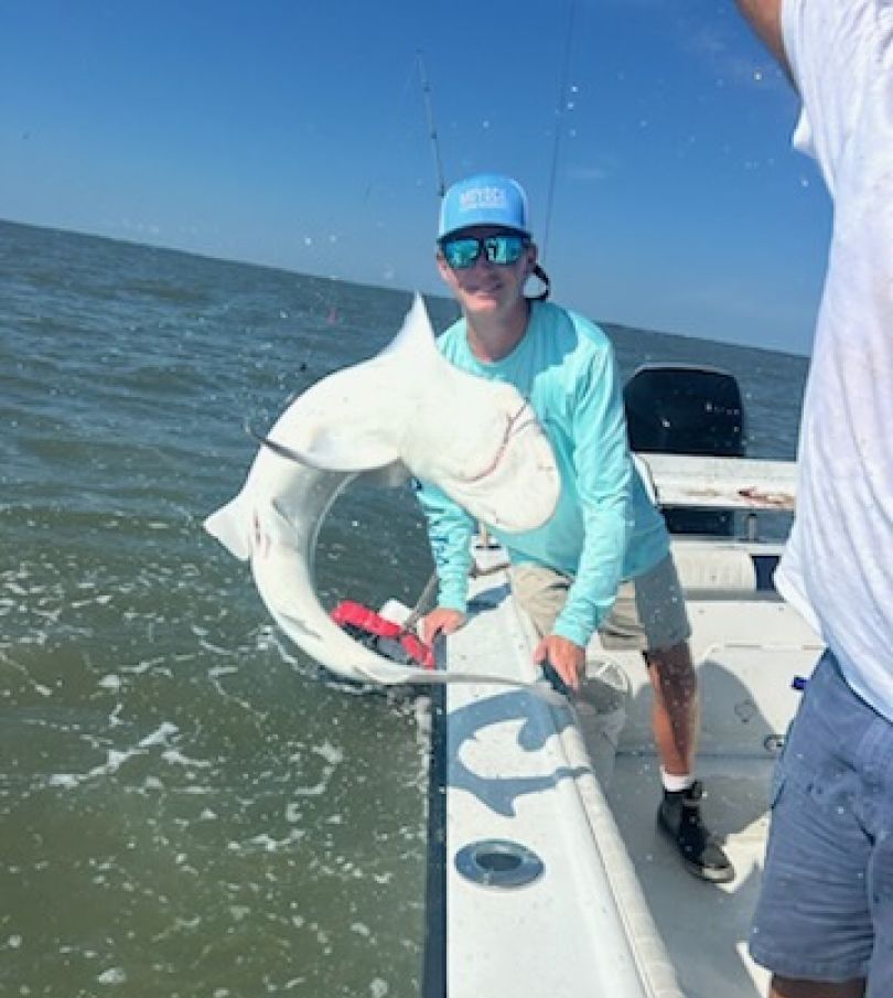 Fishing at a scenic location