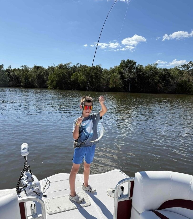 Angler fishing at a scenic location