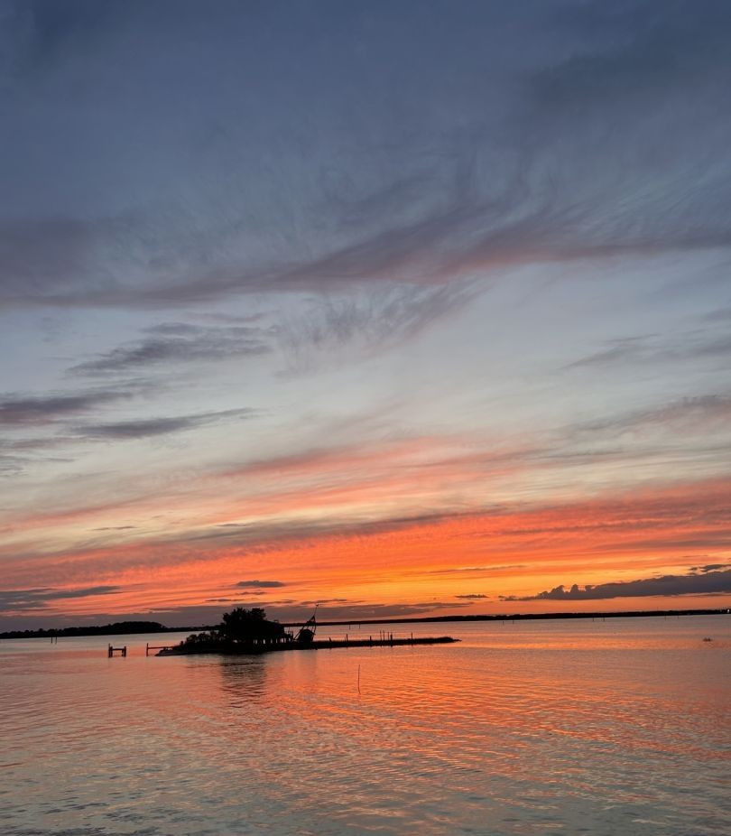 Scenic view of fishing location
