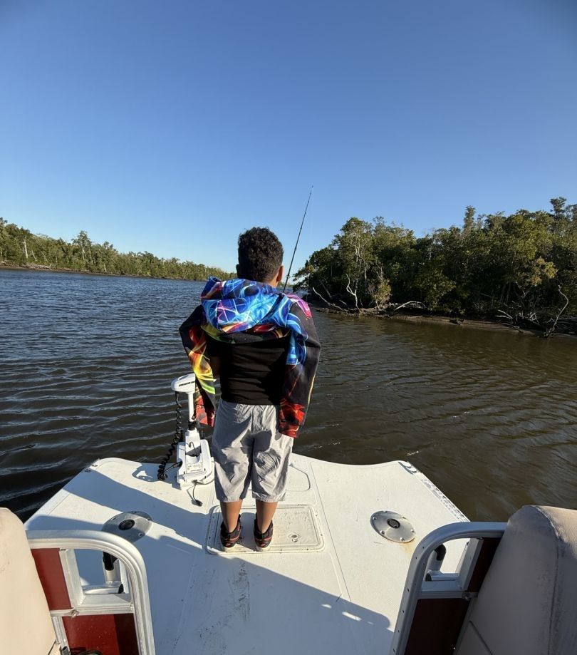 Scenic fishing spot with unknown location