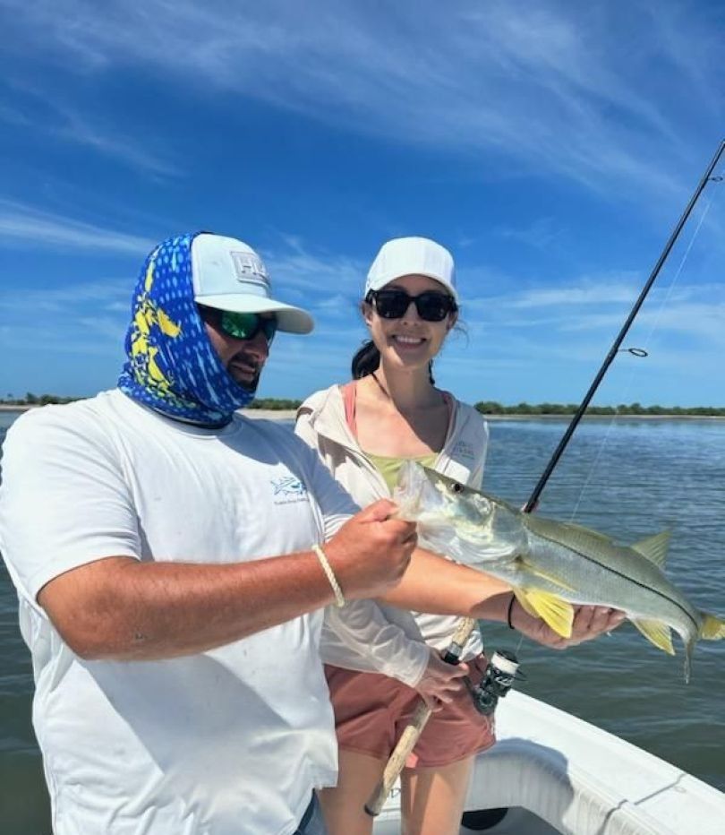 A single snook fish caught on a fishing trip