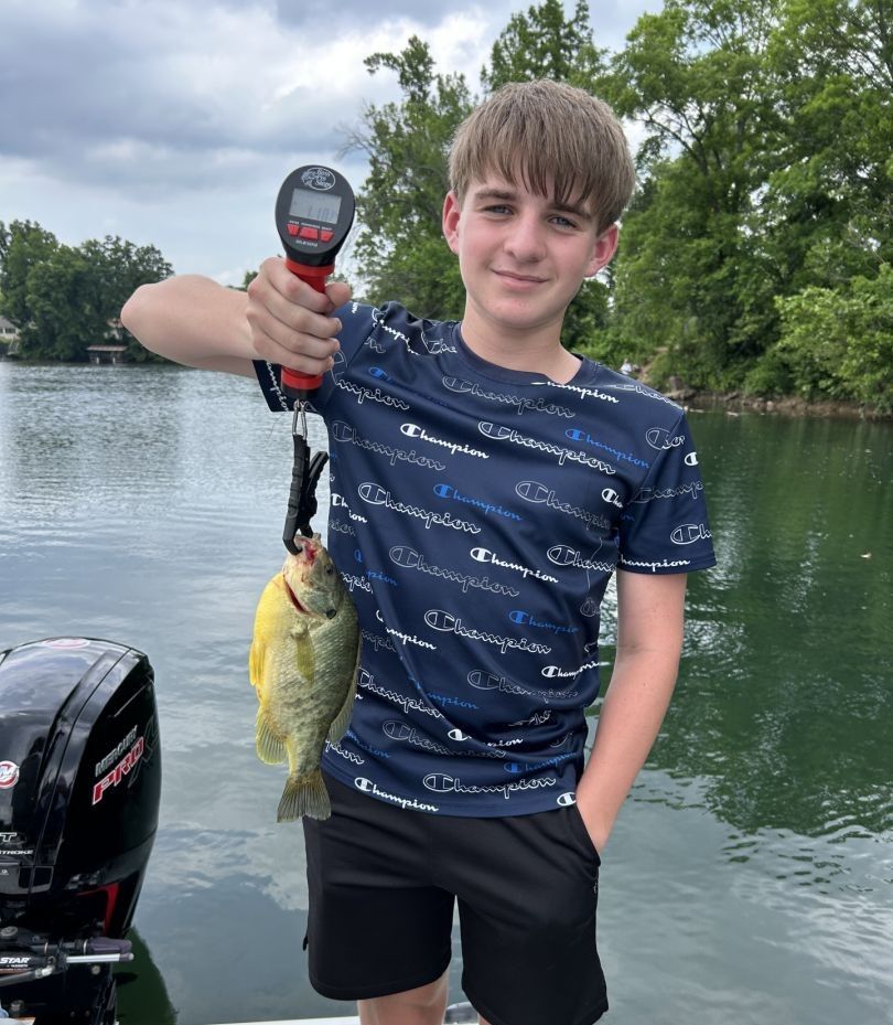 Lone angler fishing in unknown location