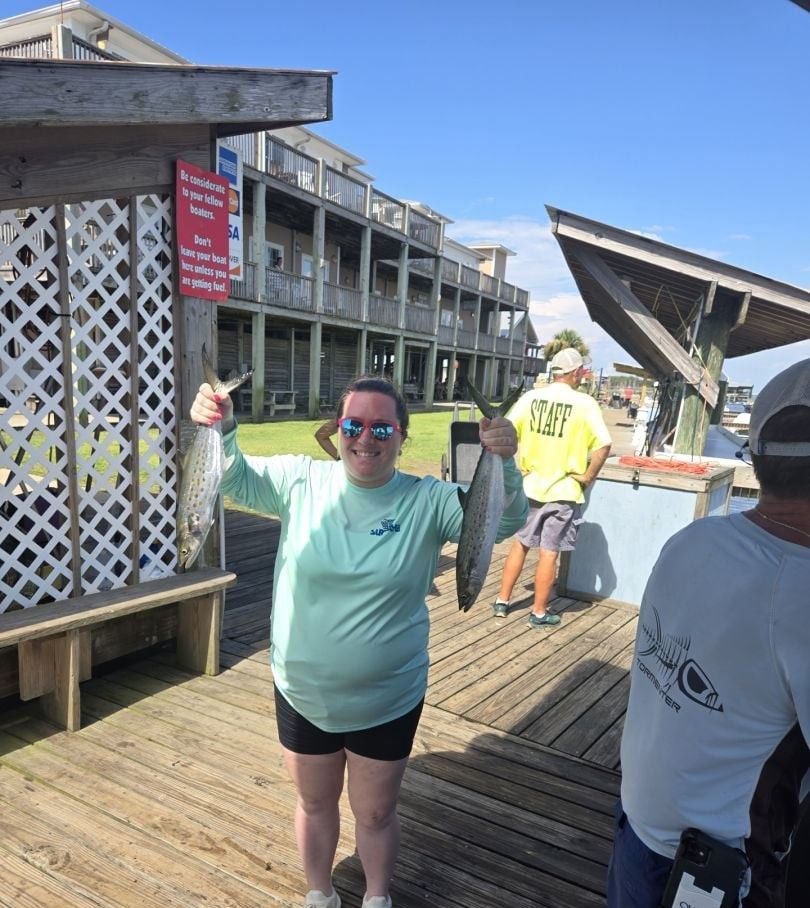 Two Spanish mackerel caught while fishing