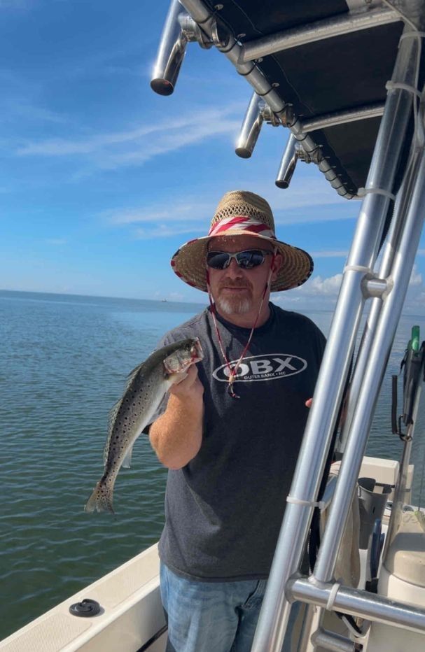 Spotted weakfish caught on fishing trip