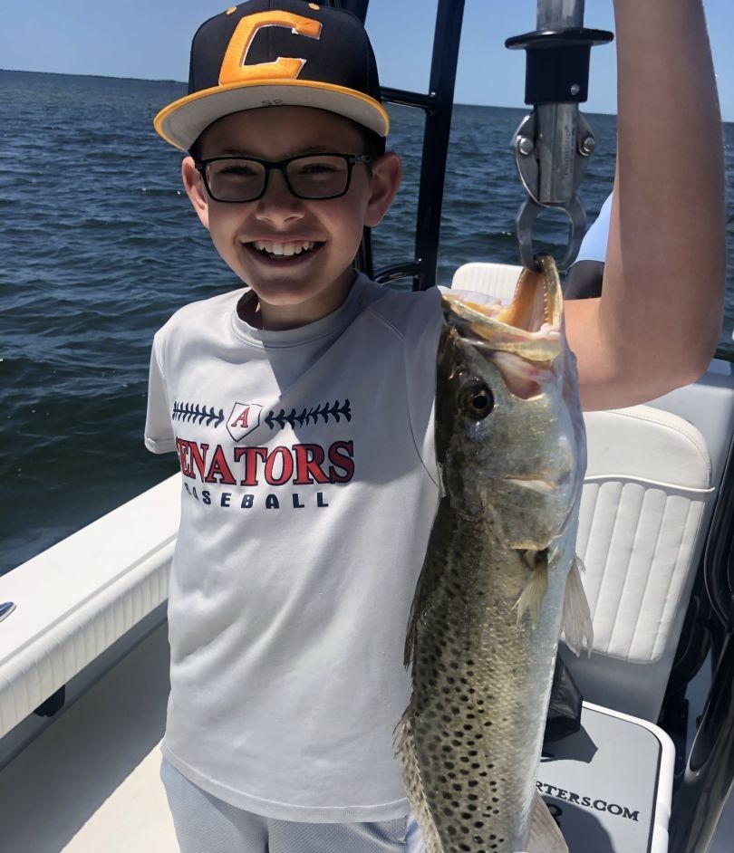 Spotted weakfish, 16 inch fishing catch