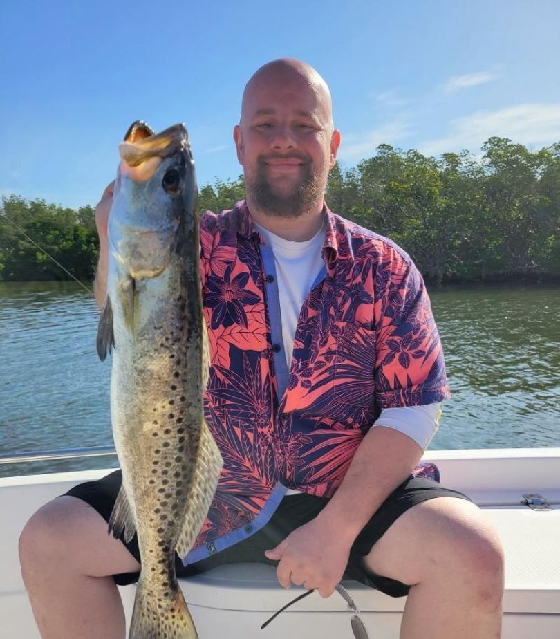 Spotted Weakfish caught while fishing