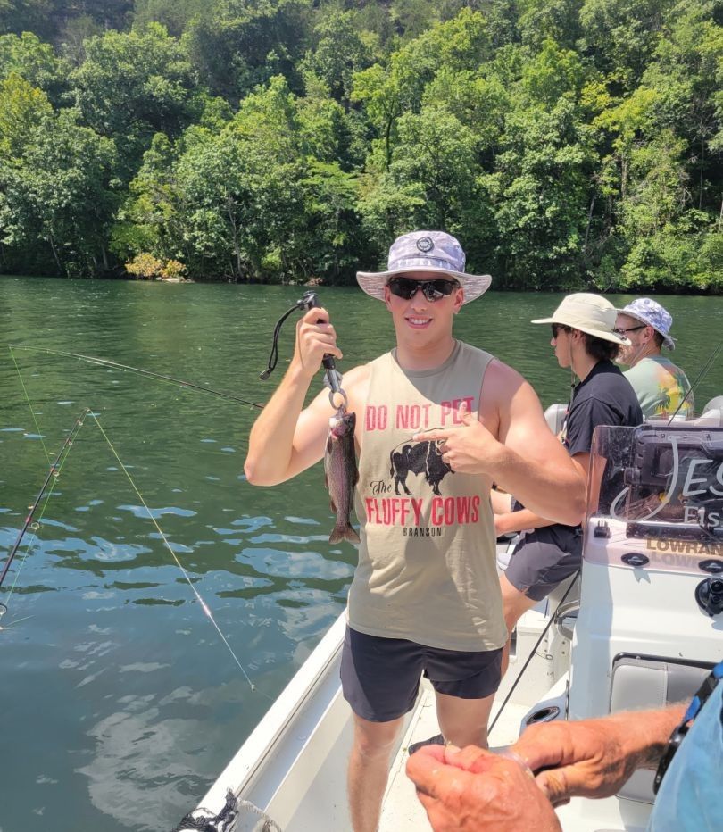 Three anglers fishing in unknown location