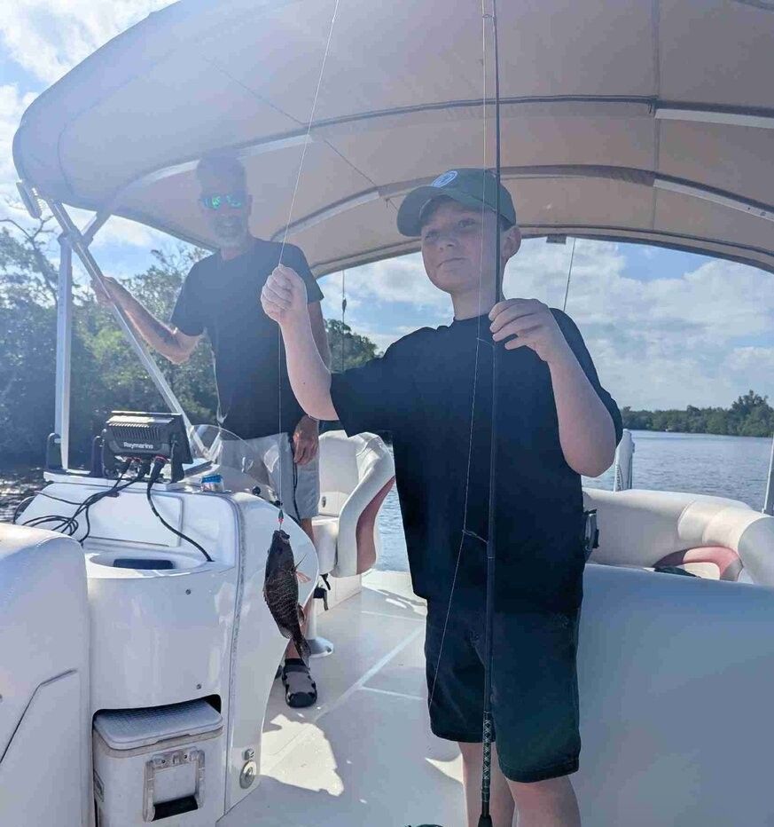 Angler fishing in unknown location