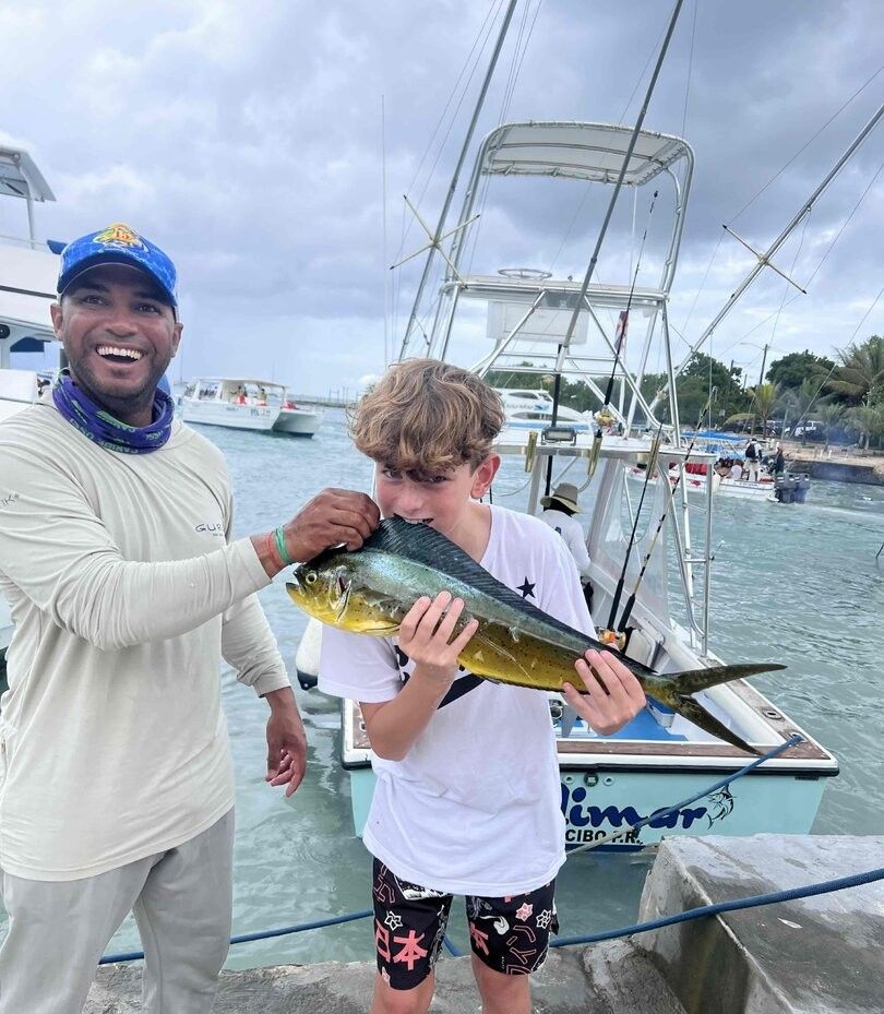 Two anglers fishing in an unknown location