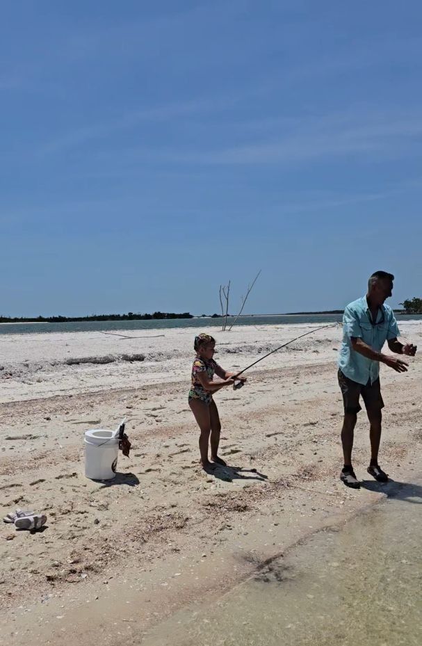 Angler fishing in unknown location