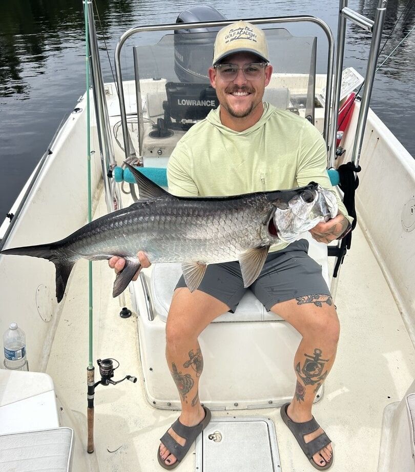 Tarpon fishing in an unknown location