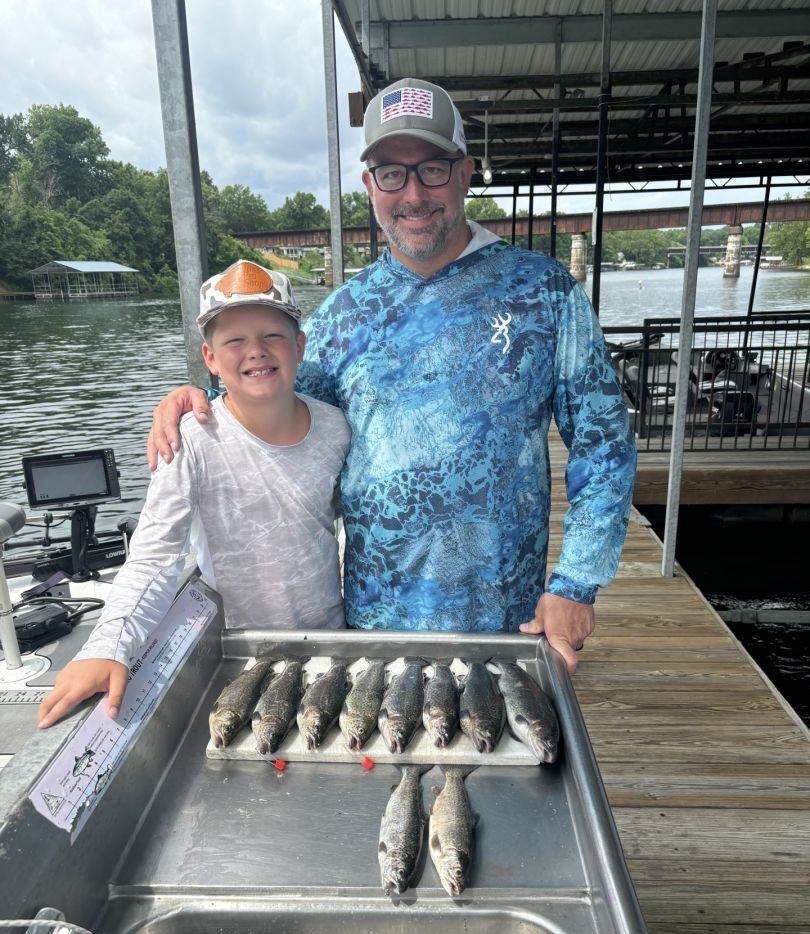 Three fish caught during a fishing trip