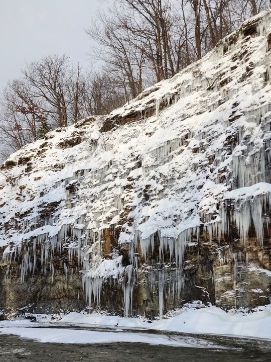 Erie County fishing spots in icy landscapes