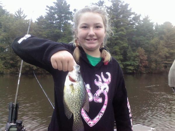 Crappie fish caught while fishing