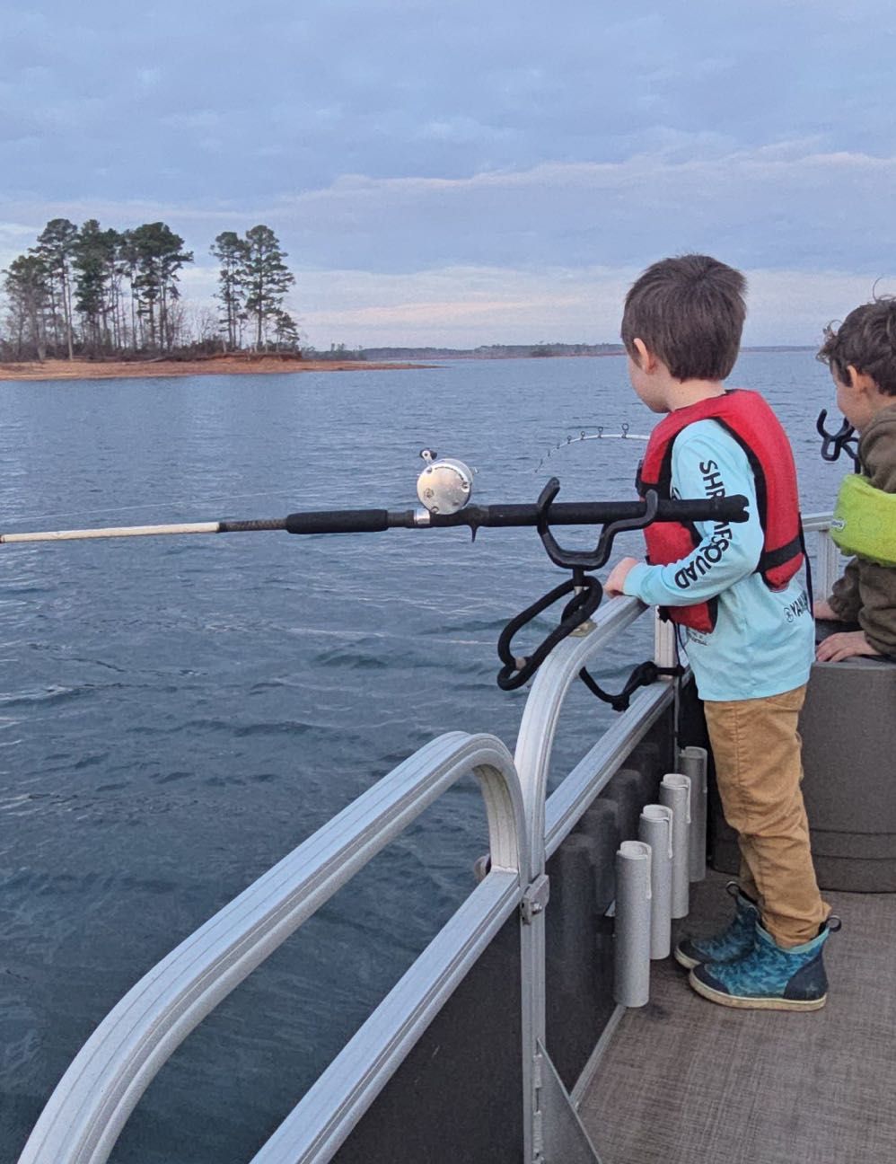 Angler fishing in unknown location