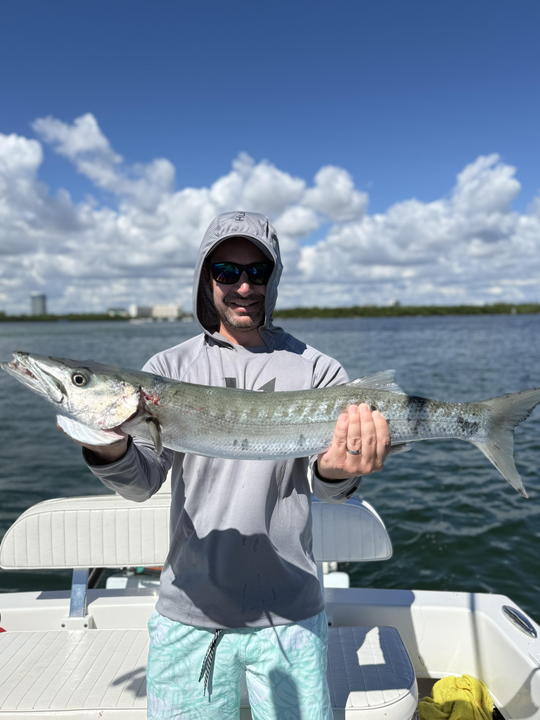 Great barracuda using deep sea jigging and trolling - exciting adventure on the water!