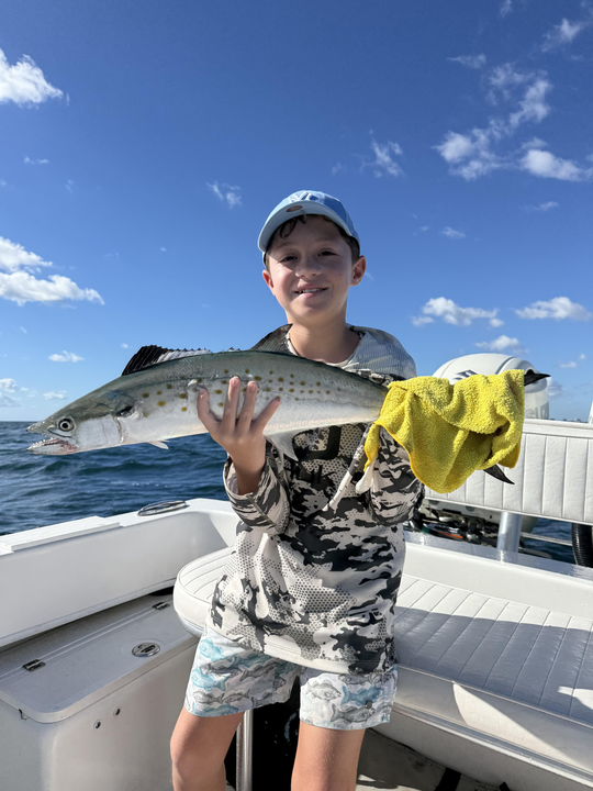 Nice Spanish Mackerel caught using deep sea jigging and trolling techniques. Great day on the water!