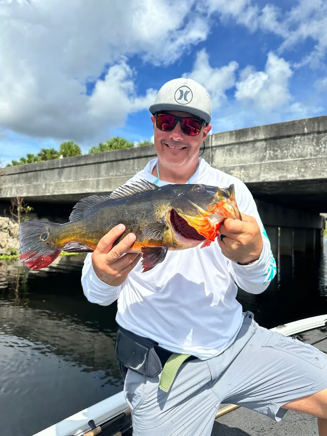 Angler fishing in unknown location