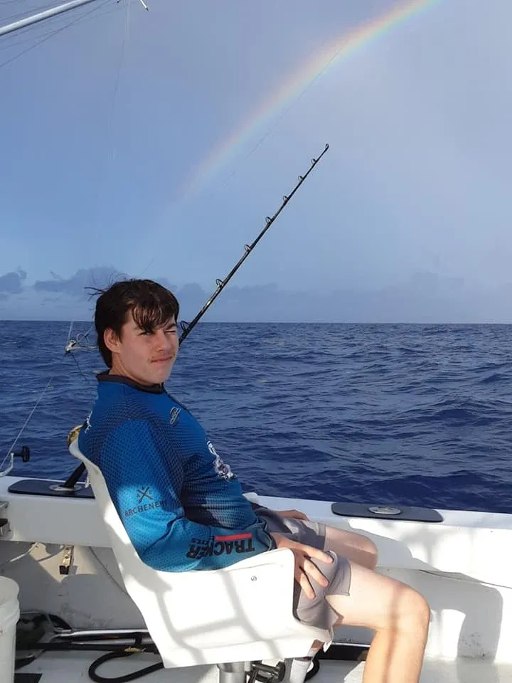 Angler fishing in unknown location