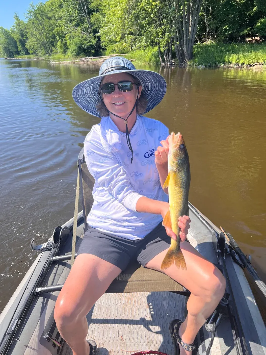 Angler fishing in unknown location