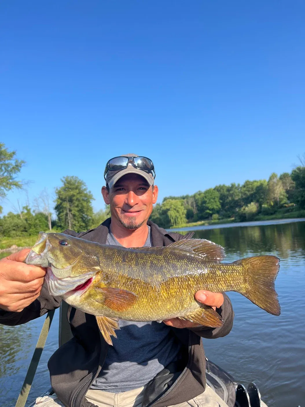One person fishing on unknown location
