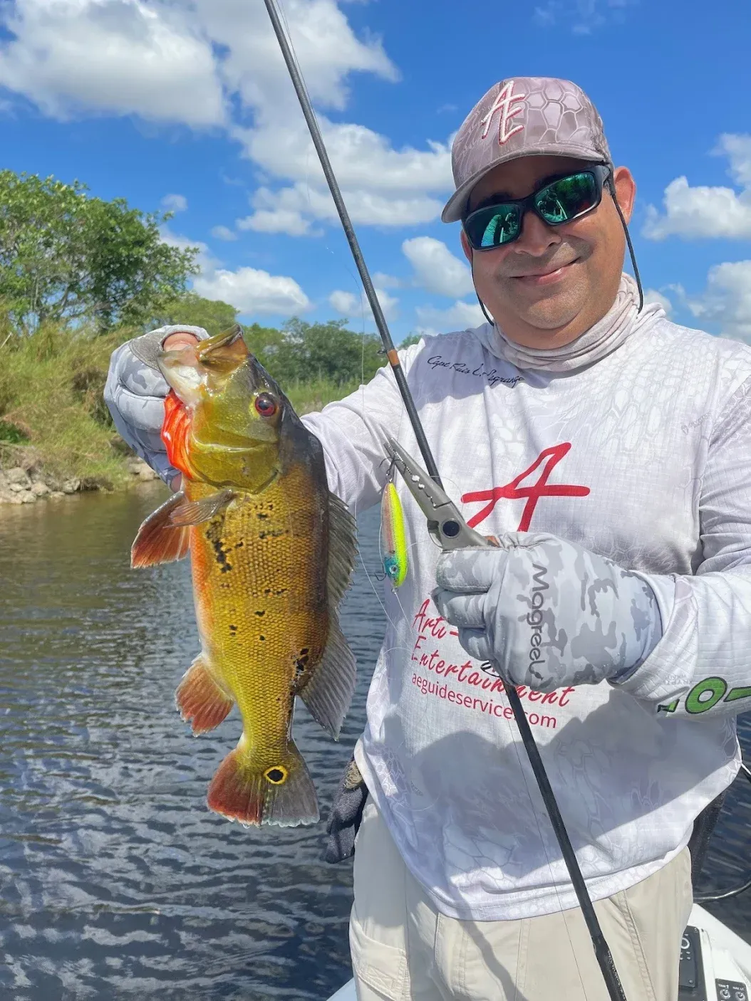 Fishing at an unknown location