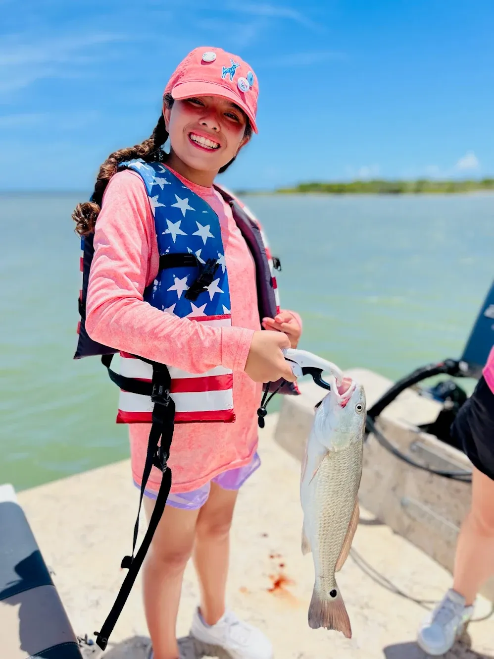 Redfish caught by a fisherman