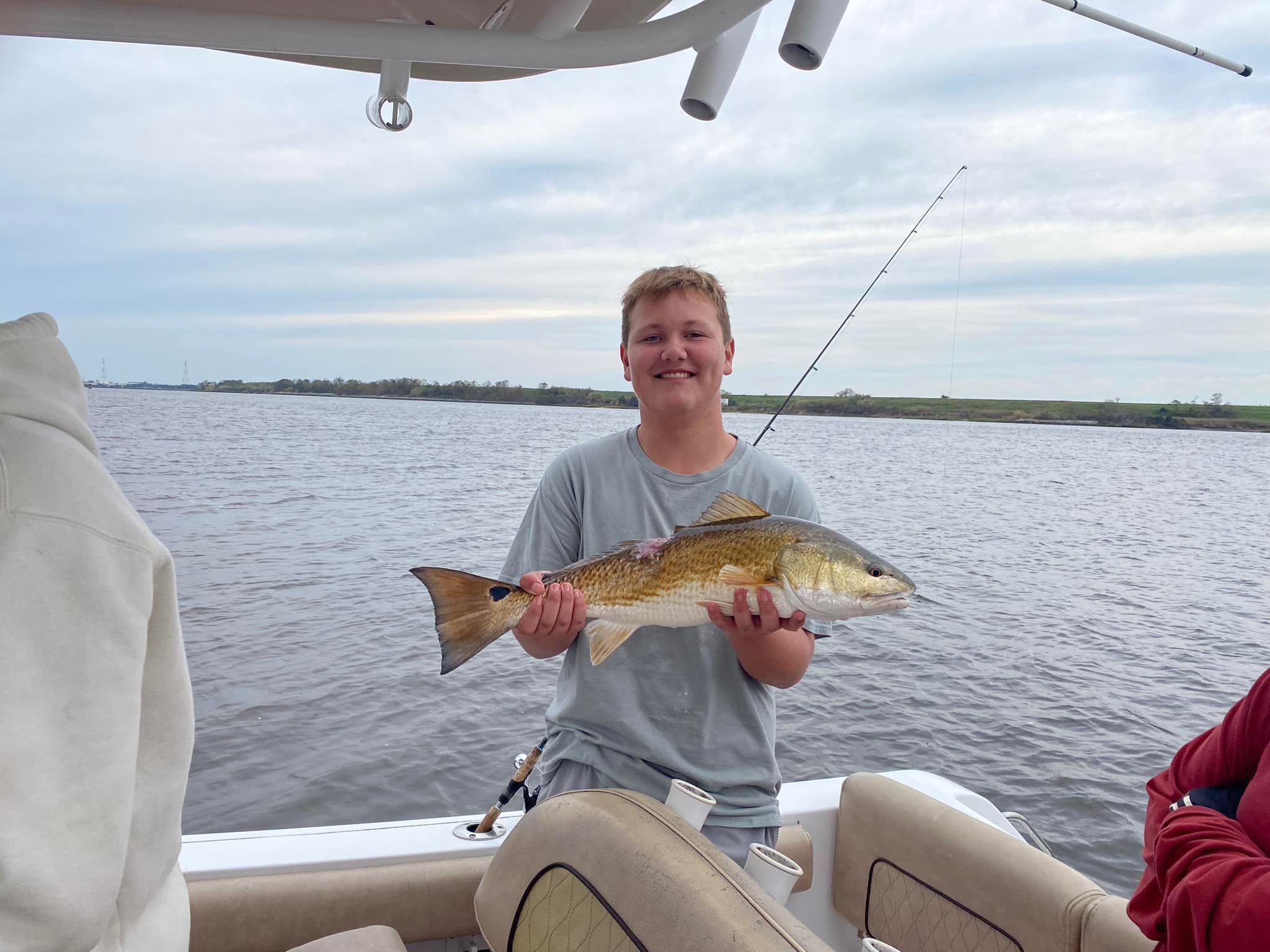 Redfish caught by lone angler