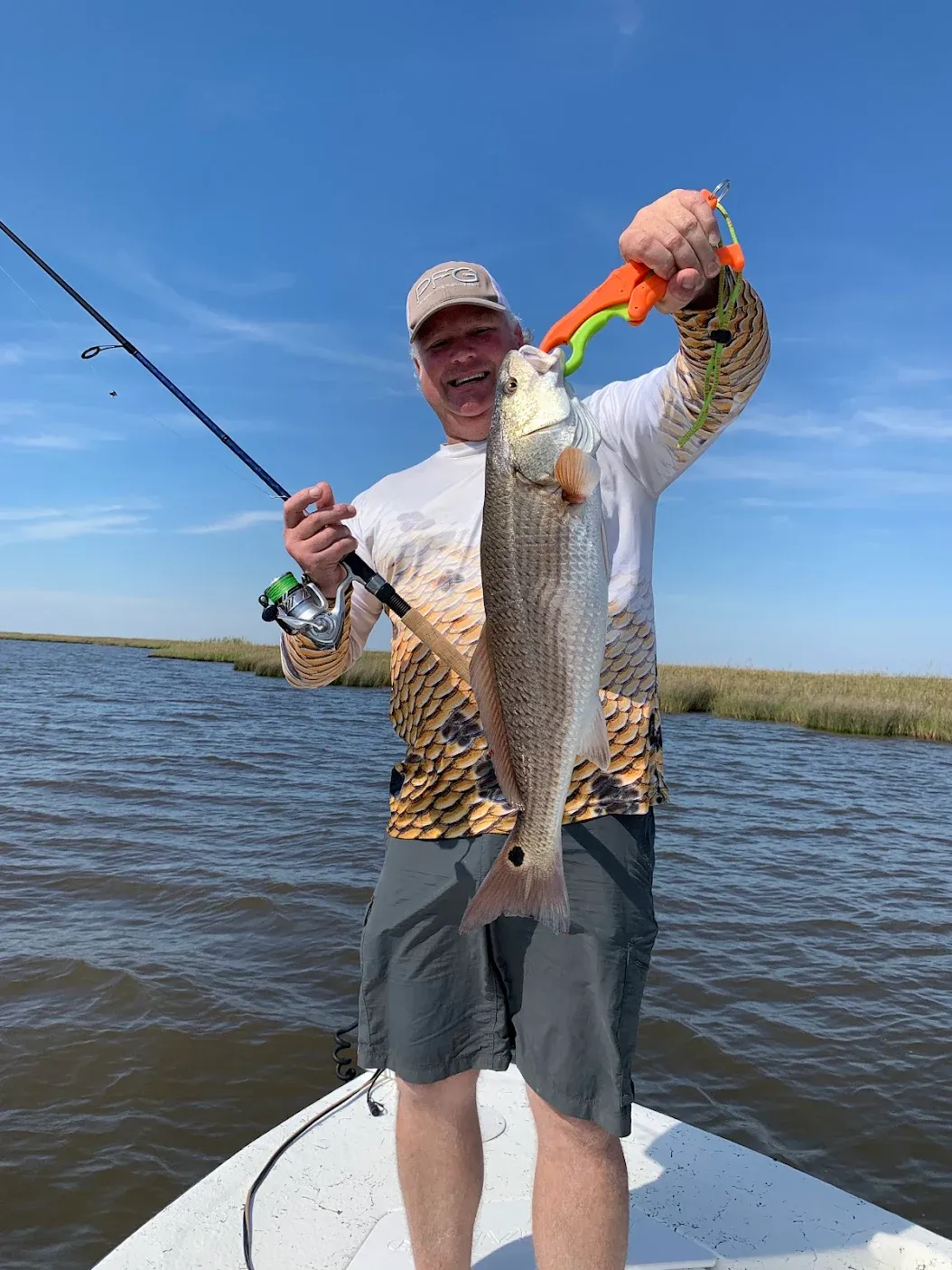 A redfish caught while fishing
