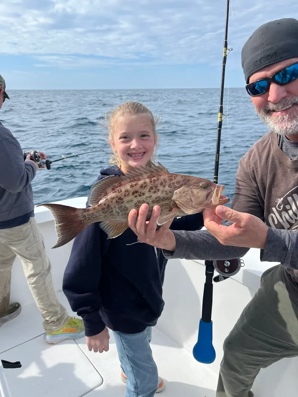 Scamp grouper caught during offshore fishing trip