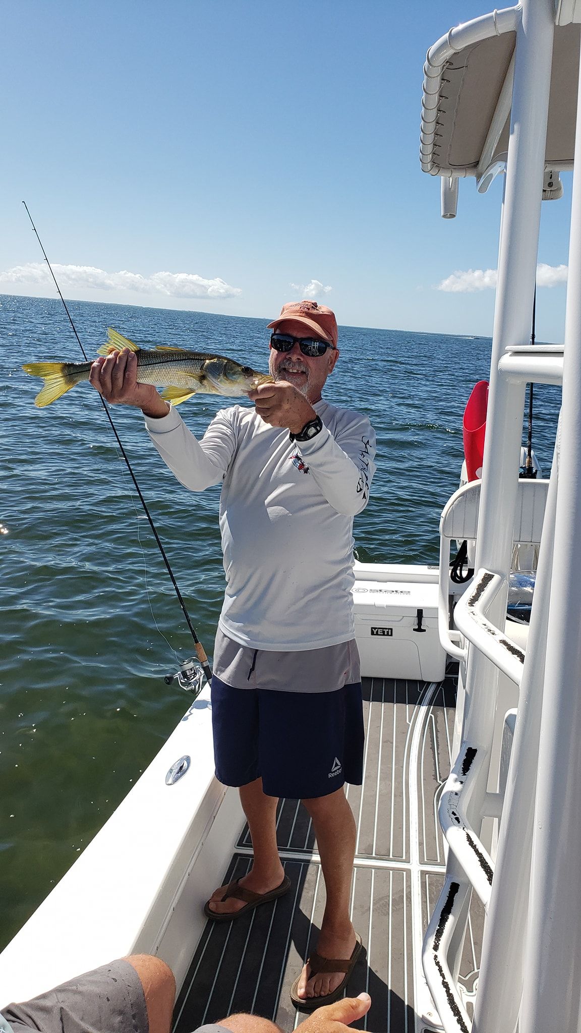 A single snook fish caught on a fishing trip