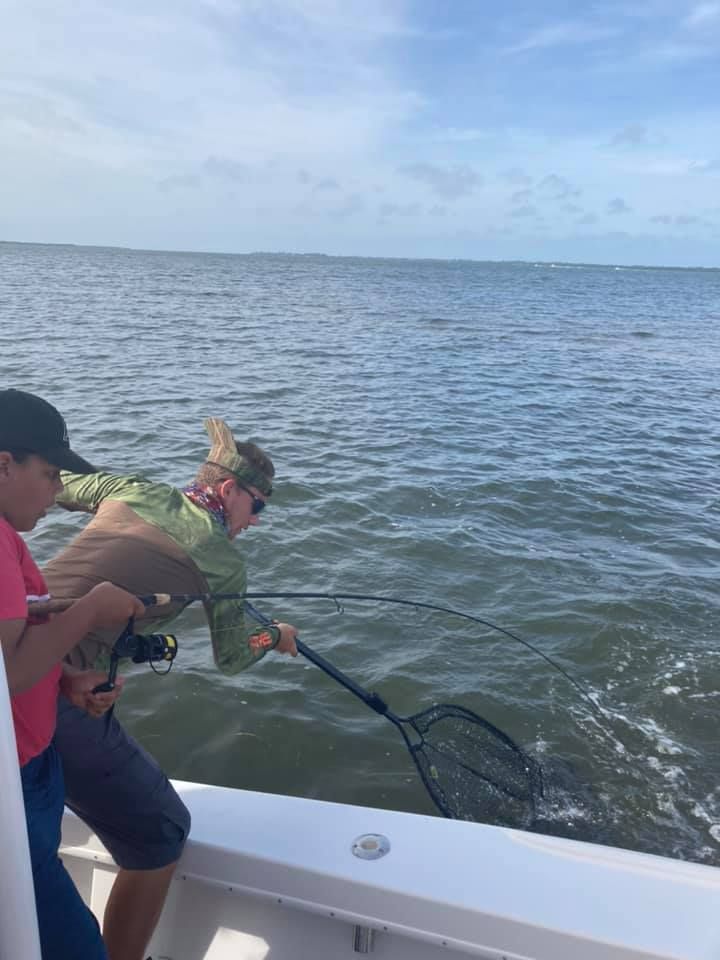 Angler fishing alone in unknown location