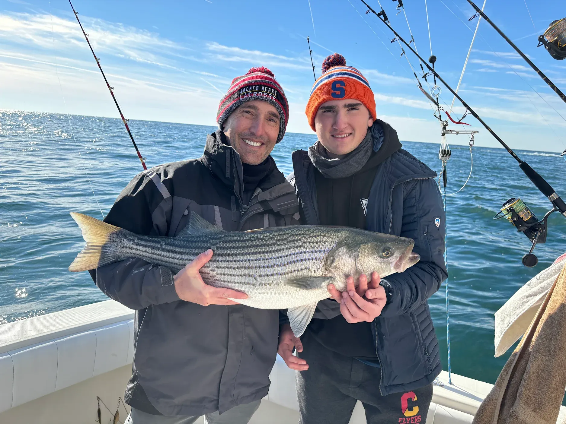 Striped bass caught while fishing