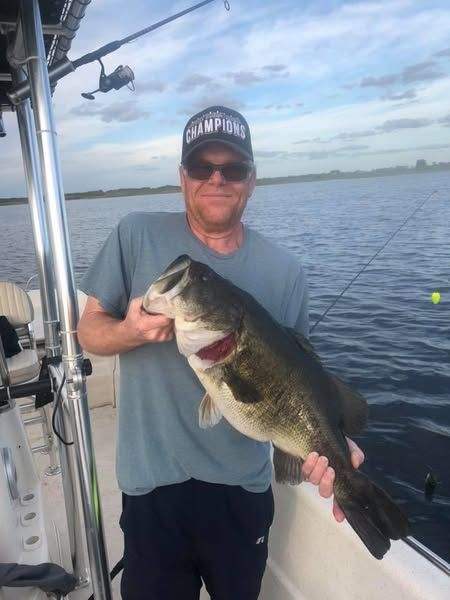 One person fishing in an unknown location