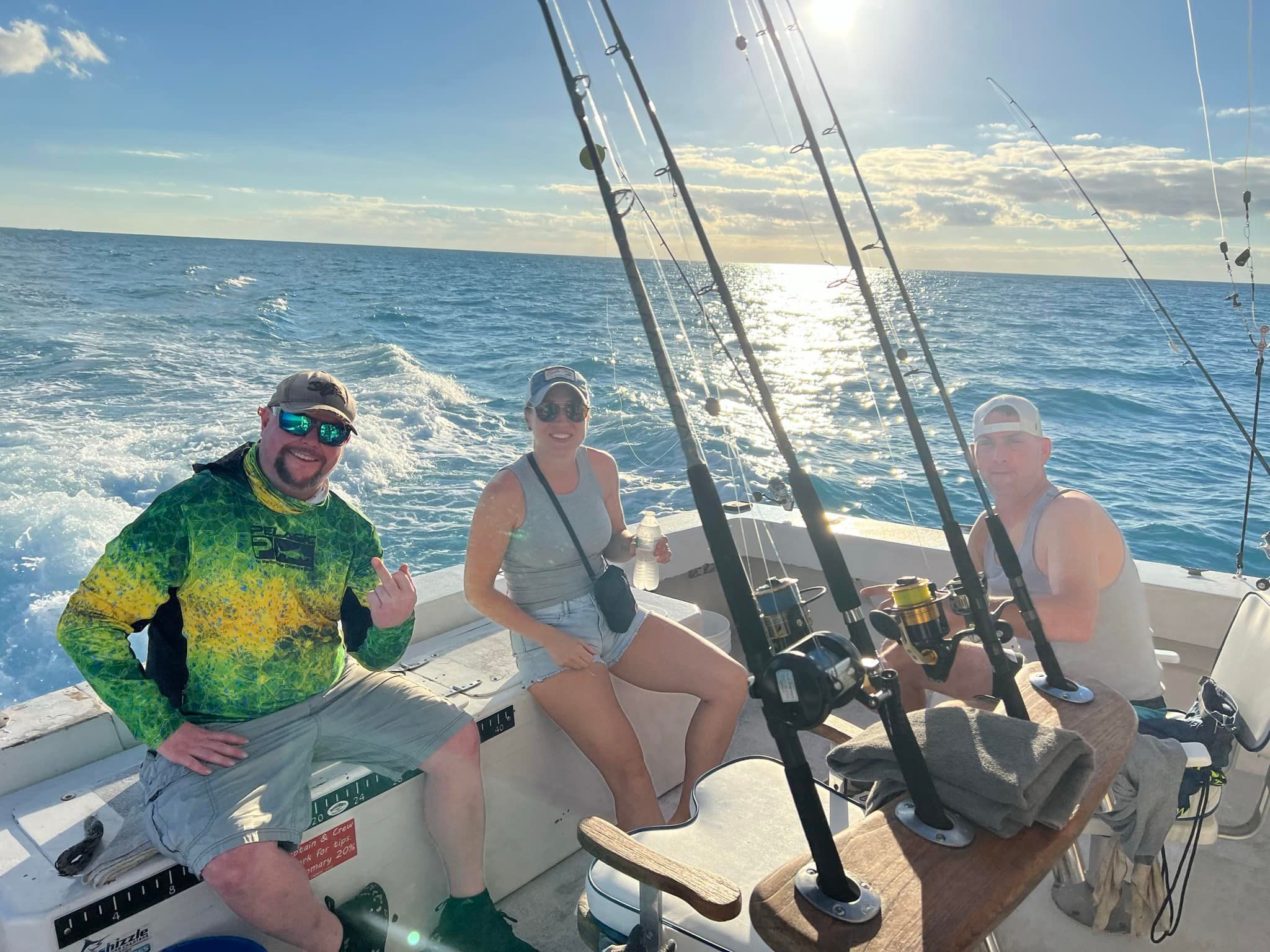 Three anglers fishing at an undisclosed location