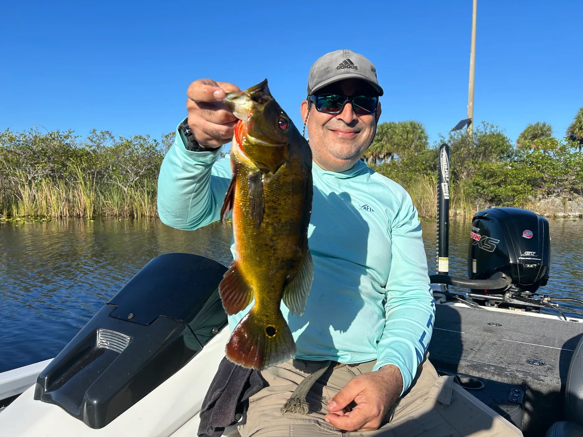 Angler fishing in unknown location