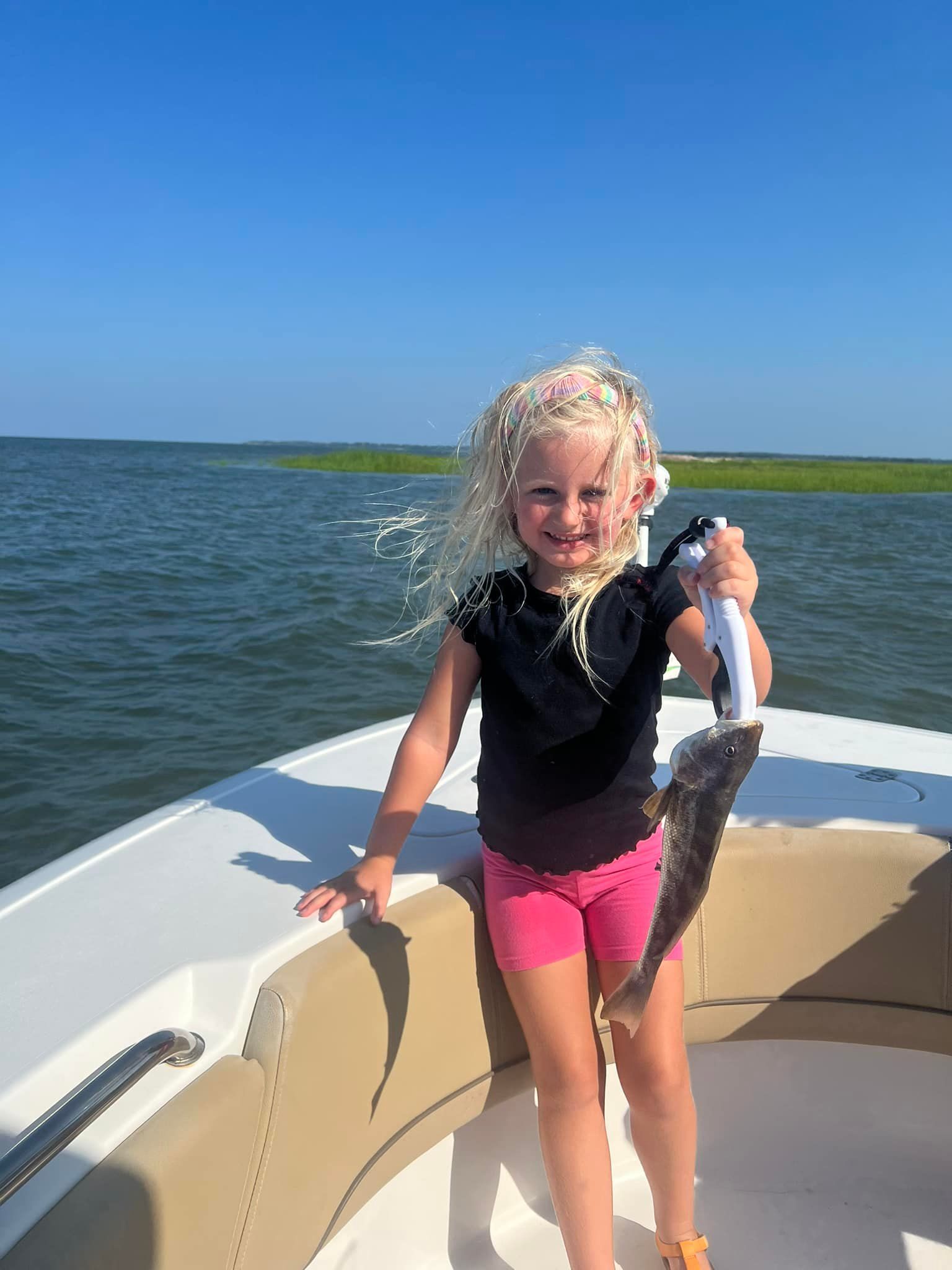 One person fishing at an unknown location